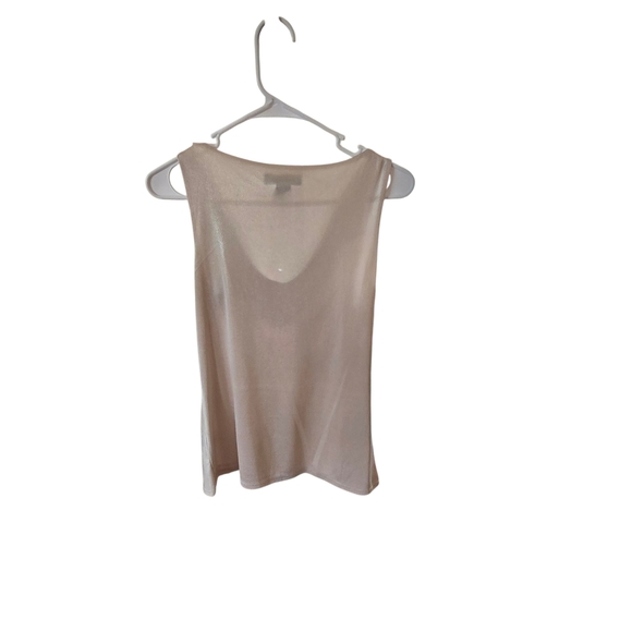 White House Black Market Metallic Beige Tank Top - Picture 5 of 6